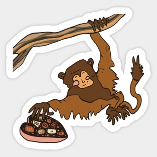 Hungry Monkey Sticker